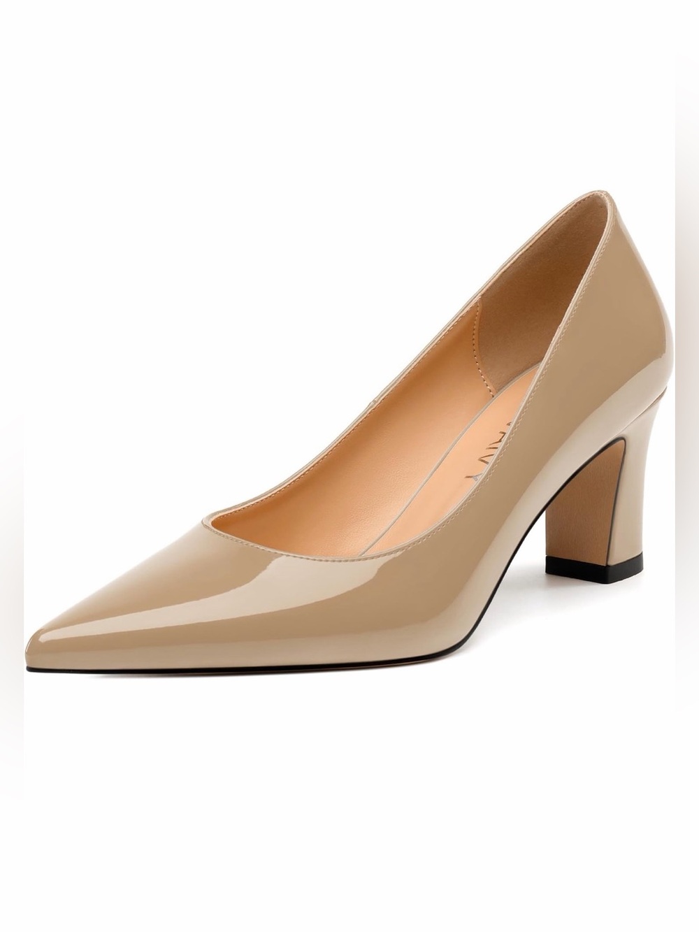 Classic Pointed-Toe Nude Patent Pump